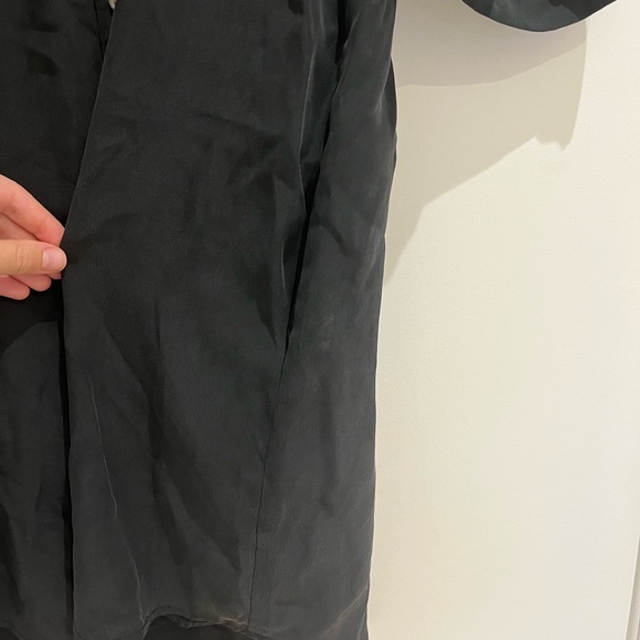 Grey Silk Shirt Dress - Picture 3 of 5